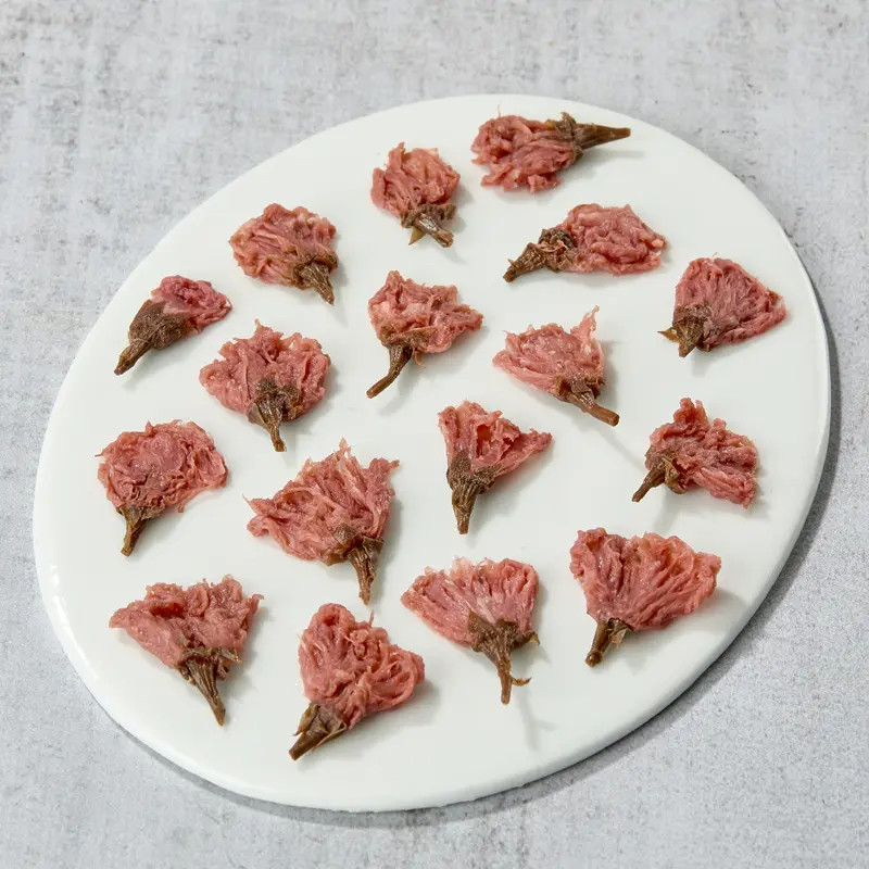 Flores de cerezo saladas con tallo de 5 mm 