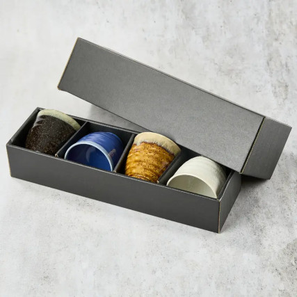 Set van 4 theekopjes φ 7,6 cm, geassorteerde kleuren