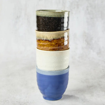 Conjunto de 4 xícaras de chá φ 7,6 cm, cores sortidas