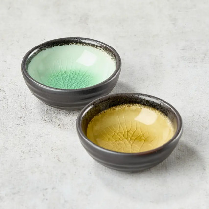 3 ronde cups sojasaus of mijlpaal 