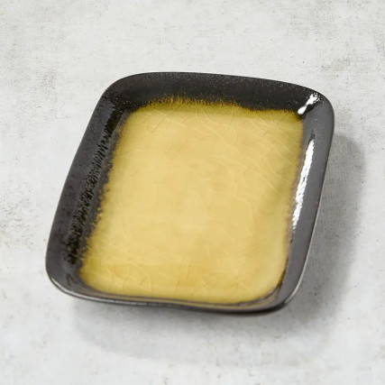 Keramische sushi-plaat en geëmailleerd glas 