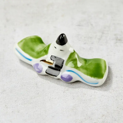 Handcrafted chopstick rest, hand-painted