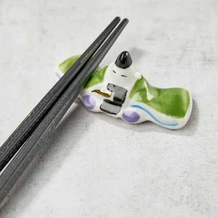 Handcrafted chopstick rest, hand-painted