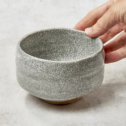 Matcha tea bowl, SUMI KANNYU pattern