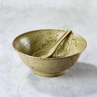 Bowl Bowl en Ramen Premium Artisanal y su cuchara a juego, 1200 ml