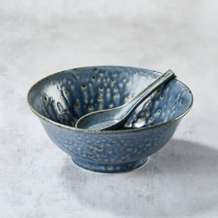 Bowl Bowl in Ramen Premium Artiseanal und der passende Löffel, 1200 ml