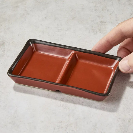 Tasse Sauce Soja und lackierte Vermillon-Gewürze