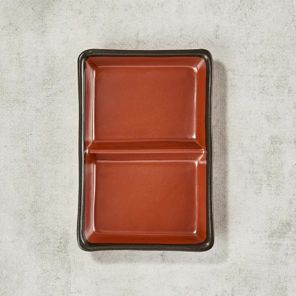 Cup Sauce Soy and Lacquered Vermillon Condiments