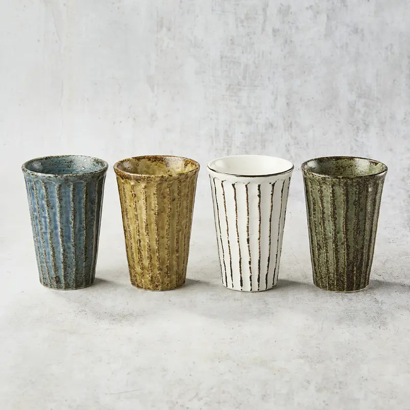 Set di 4 bicchieri da birra, modello Shinogi, 300 ml, 8,5 × 12