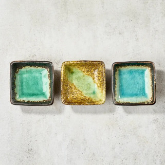 Trio de coupelles à sauce soja ou mise-en-bouche