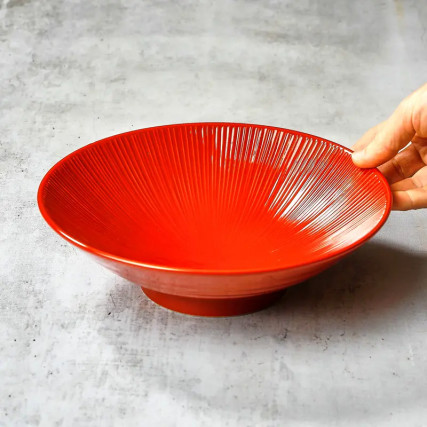 Japonský talíř Udon / Somen - Porcelán 21,4cm - Membachi