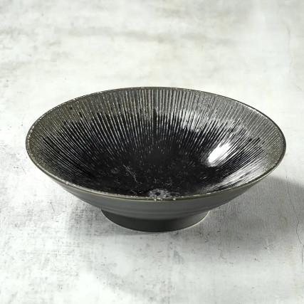 Japanse plaat Udon / Somen - Porselein 21,4cm - Membachi