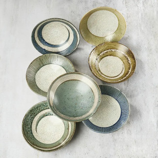 Японска плоча Udon / Somen - Porcelain 24,5 см - Membachi