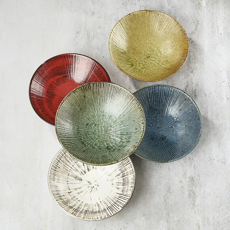 Japanse plaat Udon / Somen - Porselein 21,4cm - Membachi