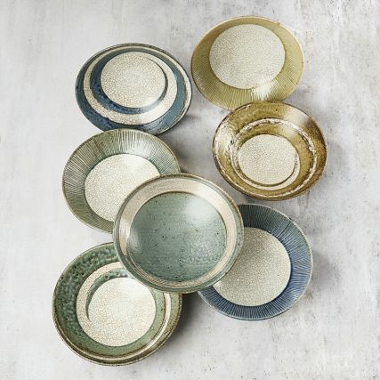 Japanska ploča Udon / somen - porculan 24,5 cm - membachi