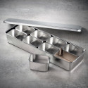 8 Mini rectangular seasoning vat with lid and container