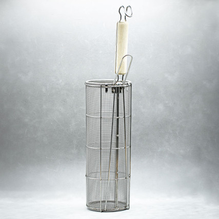 Panier à cuisson pour Udon diam110m x300mm, poignée 190mm