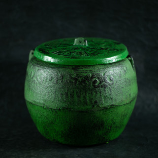 Gietijzeren pot voor uitsterven van houtskool