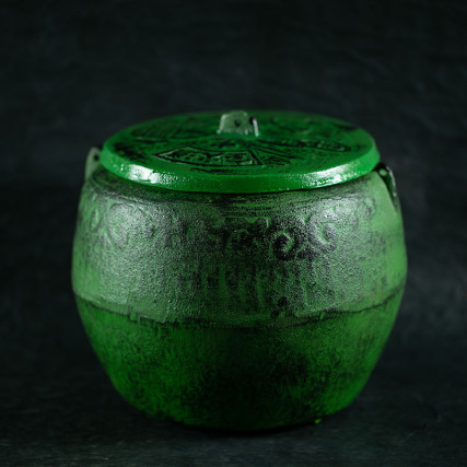 Gietijzeren pot voor uitsterven van houtskool