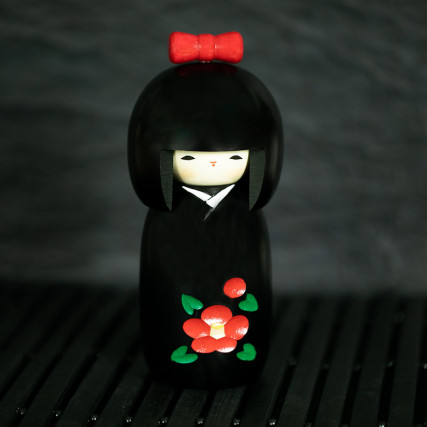 Kokeshi docka blommande docka Kokeshi