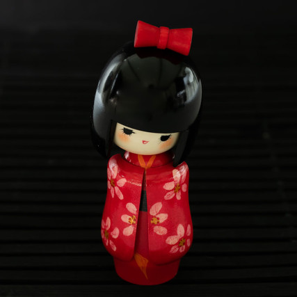 Kokeshi Otomesode Doll - Tânără în păpușă Kimono Kokei