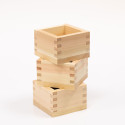 Recipiente MASU de madera Hinoki para sake para 1 porción, 