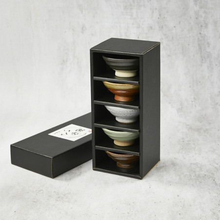 Assortimenten van 5 kopjes in Sak, Sakazuki Flat