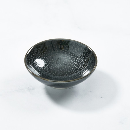 Yuteki Tenmoku flat sakazuki sake cup