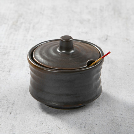 Shichimi Pot, Karashi, krydder, Yakishime Cylindrisk design