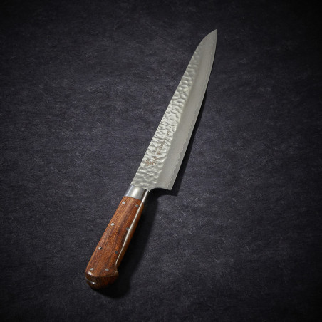 Coltello da affettatrice danneggiato lama 33 strati martellati 240 mm