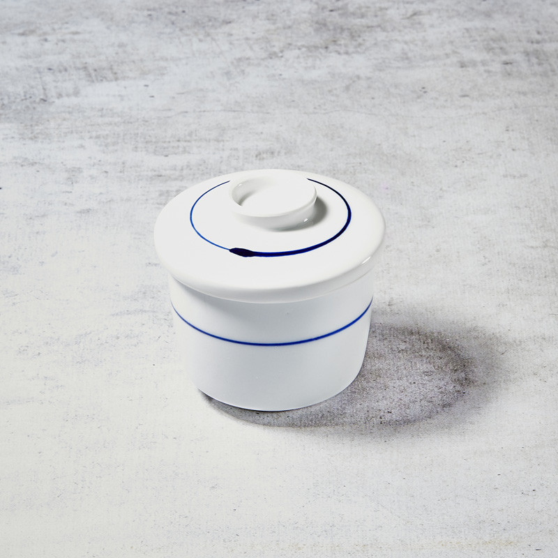 Cuenco Chawan-mushi, motivo línea azul