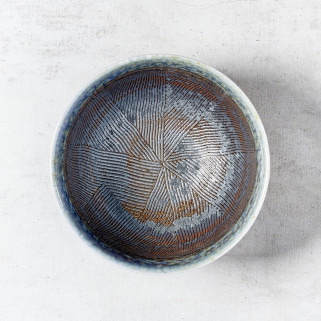 Ciotola in soba o udon, design del fiume tradizionale