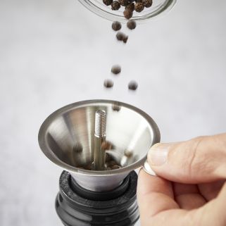 Funil de aço inoxidável para moinhos 4 cm