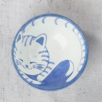 Reisschale - Katze und Fisch-Nickerchen