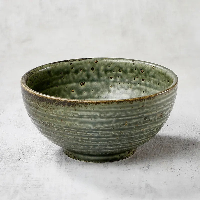 Bowl in Domburi or Udon Green Ø 15.5 cm, depth 7.7 cm, 820 ml