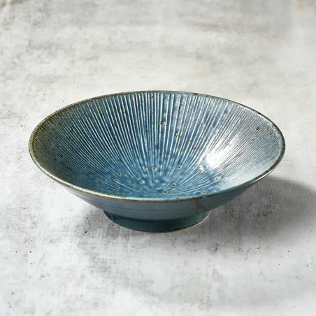 Plate i somesen, udon ... vit krossad, Ø 21,4 cm, djup 5,2 cm