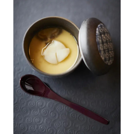 Chawanmushi 132 mm x 26 mm łyżka, ciemny kolor 