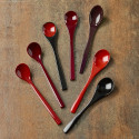 Camphor wooden spoon 13 cm black for Chawanmushi