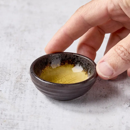 Copo de cerâmica e vidro esmaltado 