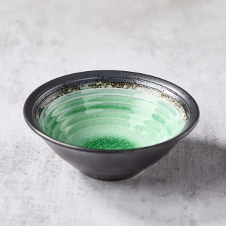 glass enameled ceramic mini bowl 