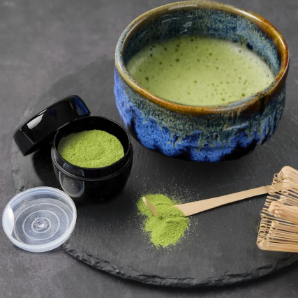 Matcha Natsume Tebox Ø 5.4 cm, høyde 5.4 cm, svart mønster 