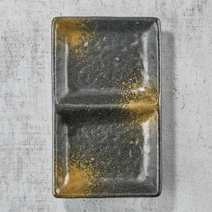 Soy sauce and condiment dish