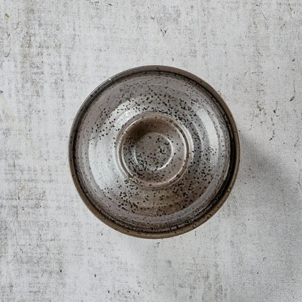 Chawan-mushi-boll med svart glasyr, 145 ml