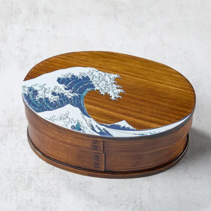 BENTO кутия лакирано кедрово дърво Hokusai, 700 ml, 18013568 mm