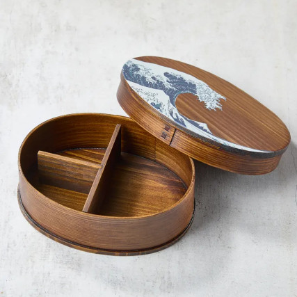 Bento Box Lacuri Cedru Wood Hokusai, 700 ml, 18013568 mm