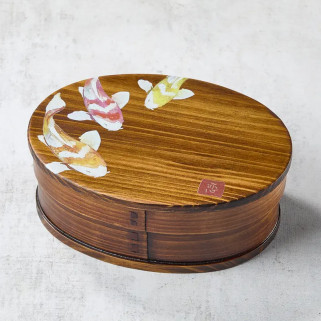 Bento Box Cedar Wood lakirani uzorak koi, 700 ml, 18013568 mm