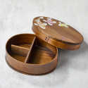 Bento Box Lacquered Cedar Wood Koi-kuvio, 700 ml, 180 * 135 * 68 mm