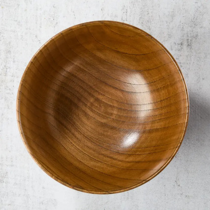 Laccato JUJUBE in legno Hakeme ciotola, colore vermillon, Ø 128 x 80 mm