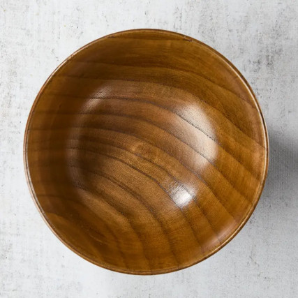 Lakuoto jujube medinis hakeme dubenėlis, vermillon spalva, Ø 128 x 80 mm