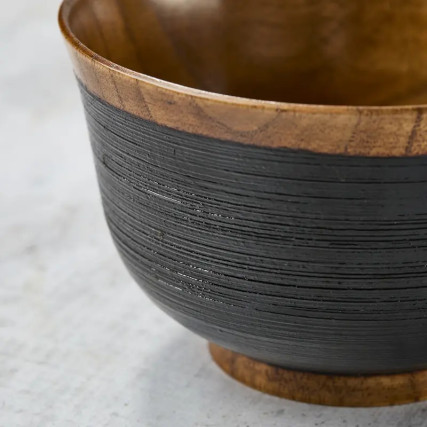 Лакиран Jujube дървена купа Hakeme, вермилонов цвят, Ø 128 x 80 mm